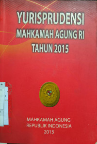 Image of YURISPRUDENSI MAHKAMAH AGUNG RI TAHUN 2015