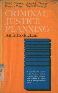 Image of Criminal Justice Planning: an introduction