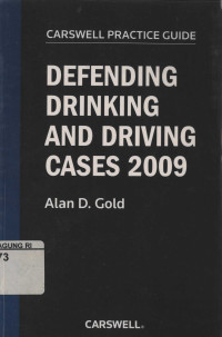 Image of Defending Drinking And Driving Cases 2009
