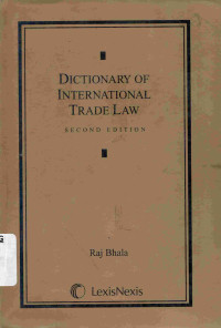 Image of Dictional of internacional trade law .