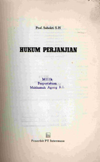 Image of Hukum Perjanjian