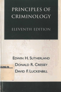 Image of Principles of criminology