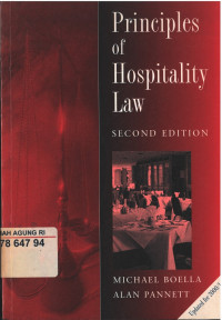 Image of Principles of Hospitality Law