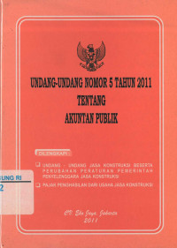 Image of Undang-Undang Nomor 5 tahun 2011 tentang Akuntan Publik