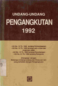 Image of Undang-undang pengangkutan 1992