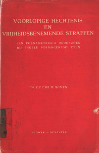 Image of Voorlopige Hechhtenis en Vrijheidsbenemende Straffaen