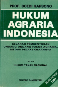 Image of Hukum Agraria Indonesia: Sejarah Pembentukan Undang-Undang Pokok Agraria, Isi, Dan Pelaksanaannya